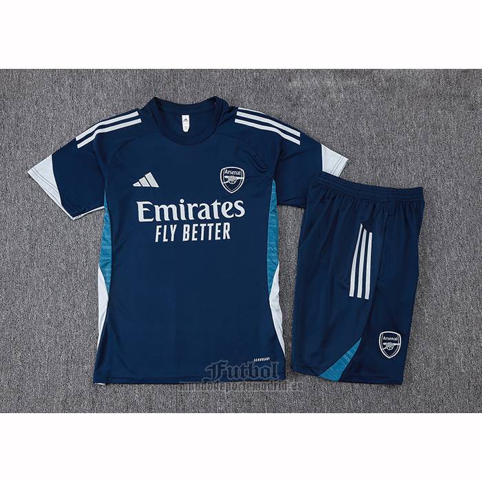 Chandal del Arsenal Manga Corta 2025-2026 Azul Gris - Pantalon Corto
